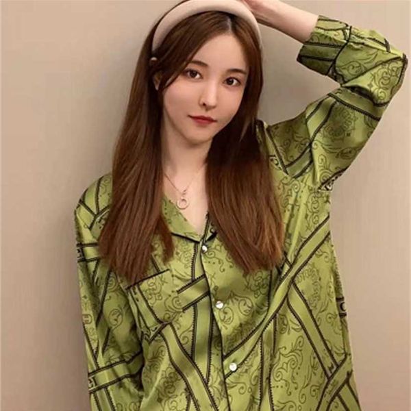 26% off clothing designer quality tiktok lapel little green gujia female ice silk luxury long sleeved pajamas home clothes
26% off clothing designer quality tiktok lapel little green gujia female ice silk luxury long sleeved pajamas home clothes