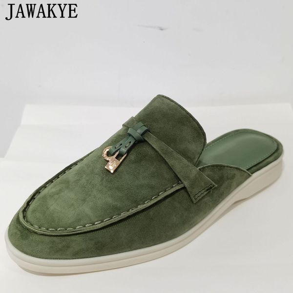 slippers round toe flat mules kid suede leather metal lock summer causal slip on designer shoes women 230421, Black
slippers round toe flat mules kid suede leather metal lock summer causal slip on designer shoes women 230421, Black
