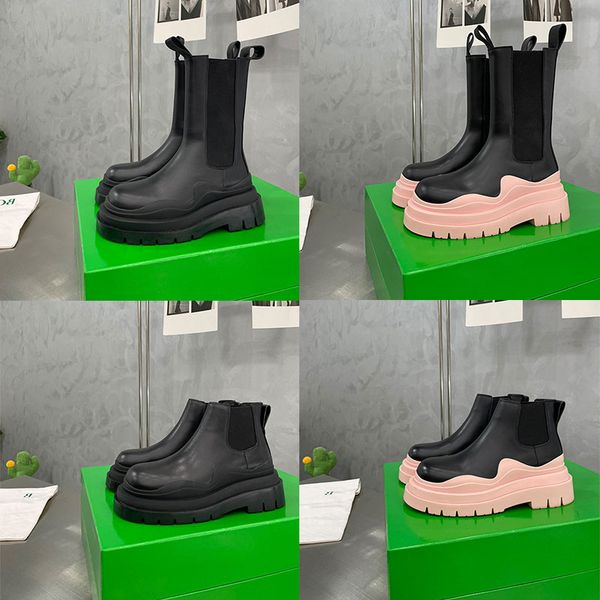 2023 women men designer boots tire leather half ankle boots fashion wave yellow colored rubber clear outsole elastic webbing boot, Black
2023 women men designer boots tire leather half ankle boots fashion wave yellow colored rubber clear outsole elastic webbing boot, Black