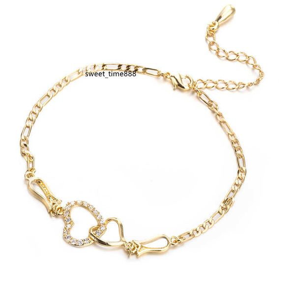women summer jewelry 18k yellow gold plated cz double hearts anklet chain bracelet for girls women for wedding party, Red;blue
women summer jewelry 18k yellow gold plated cz double hearts anklet chain bracelet for girls women for wedding party, Red;blue