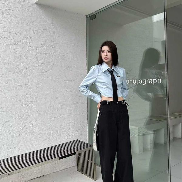 30% off family spring/summer new style temperament pure desire triangle label waist slim short shirt with tie, White
30% off family spring/summer new style temperament pure desire triangle label waist slim short shirt with tie, White