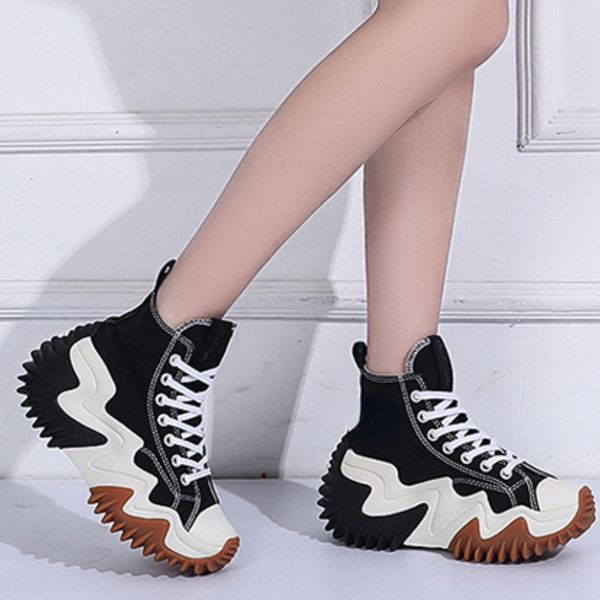 dress shoes 2023 autumn breathable vulcanized shoe lace up platform sneakers thick bottom large size casual tenis feminino 230421, Black
dress shoes 2023 autumn breathable vulcanized shoe lace up platform sneakers thick bottom large size casual tenis feminino 230421, Black