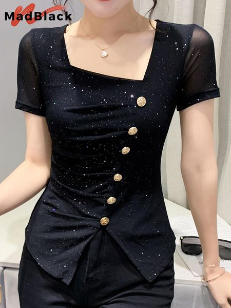 t-shirt madblack summer european clothes casual tshirt square neck button mesh split elegant women short sleeve tees t24201x, White
t-shirt madblack summer european clothes casual tshirt square neck button mesh split elegant women short sleeve tees t24201x, White