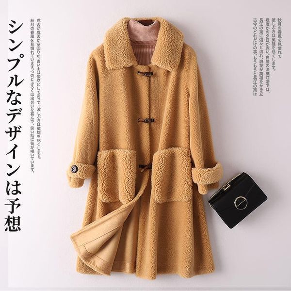 fur 2022 women winter natural lambswool coat female warm real fur jacket sheep shearing jacket long overcoat casaco feminino x593, Black
fur 2022 women winter natural lambswool coat female warm real fur jacket sheep shearing jacket long overcoat casaco feminino x593, Black