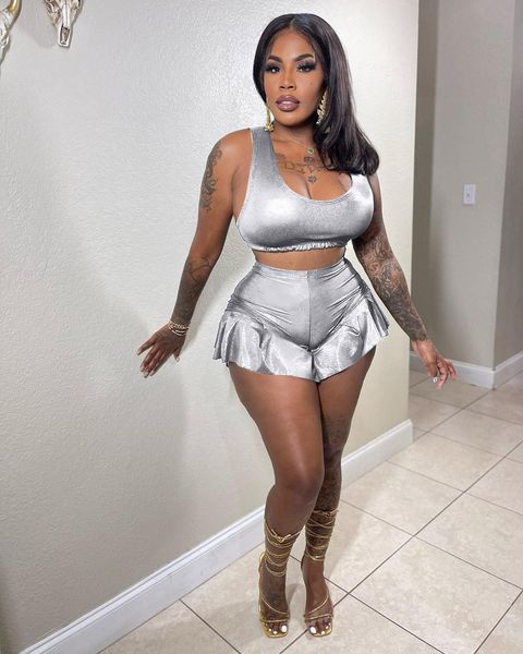 women's tracksuits perl solid vest crop dible tree fungus shorts suit desigh two piece set women outfit summer 2023 230421, Gray
women's tracksuits perl solid vest crop dible tree fungus shorts suit desigh two piece set women outfit summer 2023 230421, Gray