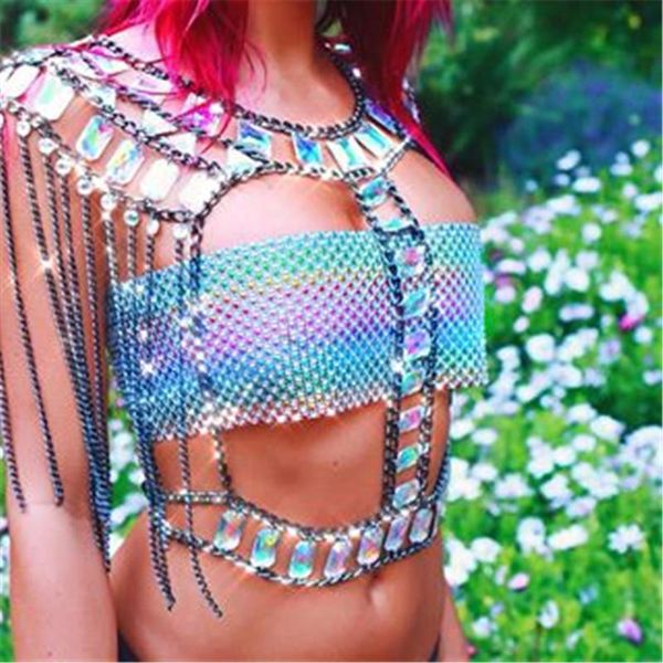 t-shirt 2022 women tassels tank crystal gems sequins see through backless crop metal chains club party festival rave camis, White
t-shirt 2022 women tassels tank crystal gems sequins see through backless crop metal chains club party festival rave camis, White