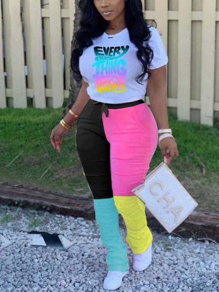 women s plus size tracksuits lw women two piece set gradient letter print drawstring pants short sleeve t shirt and 230508, Black
women s plus size tracksuits lw women two piece set gradient letter print drawstring pants short sleeve t shirt and 230508, Black