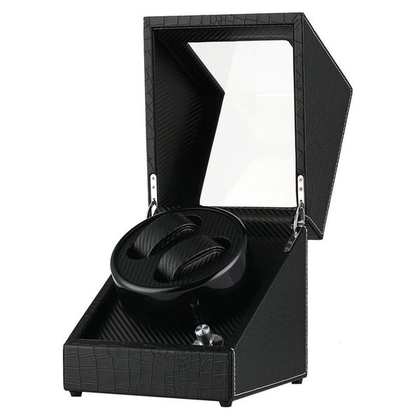 black automatic watch winder us uk au eu plug adapter mechanical self winding box double motor shaker holders new arrival 2019301b, Black;blue
black automatic watch winder us uk au eu plug adapter mechanical self winding box double motor shaker holders new arrival 2019301b, Black;blue