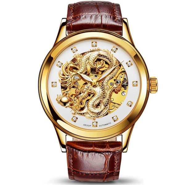 aesop dragon watch men luxury gold automatic mechanical watch sapphire golden men's wristwatch male clock men relogio masculi236r, Slivery;brown
aesop dragon watch men luxury gold automatic mechanical watch sapphire golden men's wristwatch male clock men relogio masculi236r, Slivery;brown