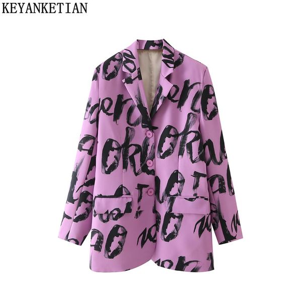 pants keyanketian ladies personality letter print suit spring and autumn new single breasted loose high street jacket women's top, White
pants keyanketian ladies personality letter print suit spring and autumn new single breasted loose high street jacket women's top, White