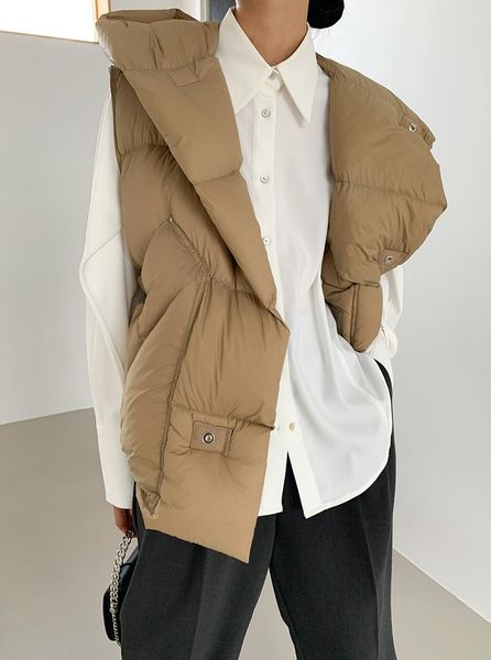 vests 2022 autumn winter down vest hooded waistcoat khaki down sleeveless jacket warm streetwear pockets oversize puffer coat outwear, Black;white
vests 2022 autumn winter down vest hooded waistcoat khaki down sleeveless jacket warm streetwear pockets oversize puffer coat outwear, Black;white