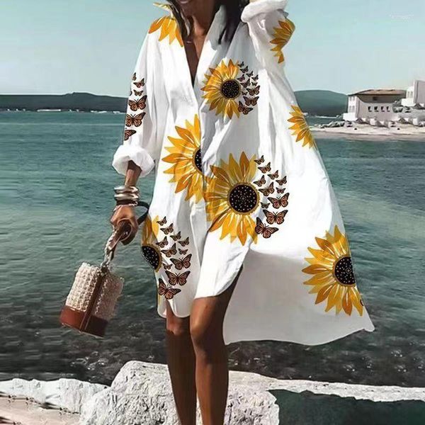 women's blouses fashion printing shirts ladies dresses women's casual streetwears spring summer long blusas mujer, White
women's blouses fashion printing shirts ladies dresses women's casual streetwears spring summer long blusas mujer, White