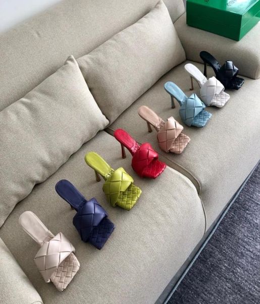 2021 fashion designer plaid woven leather slippers highheeled square shoes oneword sandals halfdrag9442859, Black
2021 fashion designer plaid woven leather slippers highheeled square shoes oneword sandals halfdrag9442859, Black