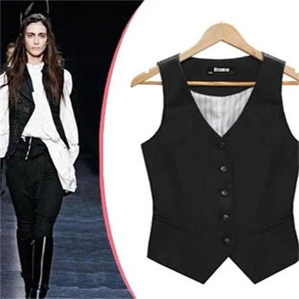 vests new arrival fashion jacket women coat breasted button sleeveless vest suit blazers and jackets, Black;white
vests new arrival fashion jacket women coat breasted button sleeveless vest suit blazers and jackets, Black;white