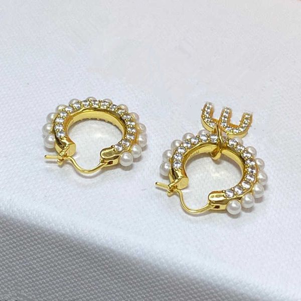 miu family early spring small pearl full diamond m letter earrings women's fashion temperament asymmetric earrings, Golden
miu family early spring small pearl full diamond m letter earrings women's fashion temperament asymmetric earrings, Golden