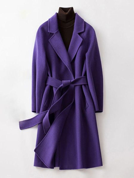 fur double sided wool coat for women fashion temperament new mediumlength outerwear with belt 2022 spring ladies straight overcoat, Black
fur double sided wool coat for women fashion temperament new mediumlength outerwear with belt 2022 spring ladies straight overcoat, Black