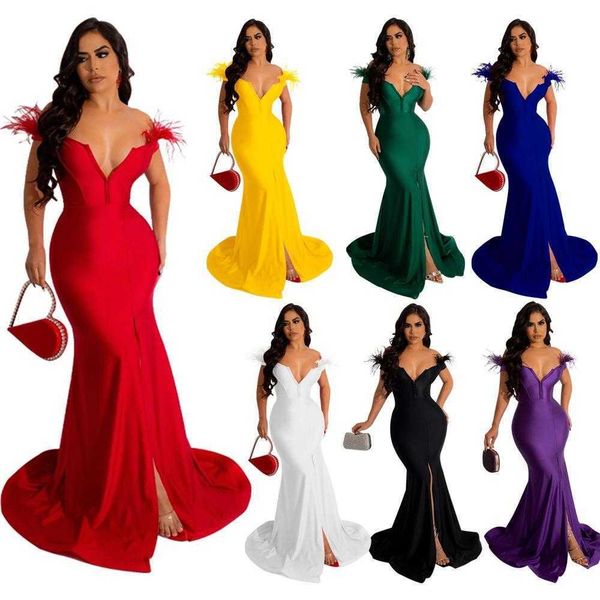 339 fashion womens wear way dress solid color and v neck sleeveless split fishtail, Black;gray
339 fashion womens wear way dress solid color and v neck sleeveless split fishtail, Black;gray
