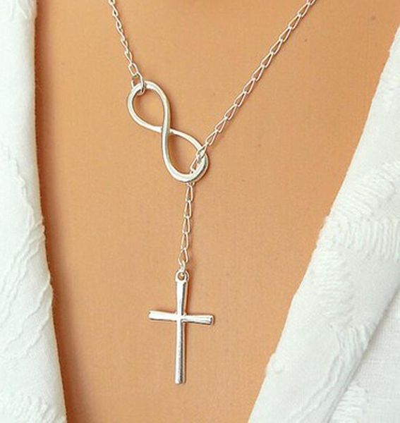 wholen606 personality infinity cross lariat pendant necklaces silver plated european collares necklace forever faith necklace5368902
wholen606 personality infinity cross lariat pendant necklaces silver plated european collares necklace forever faith necklace5368902