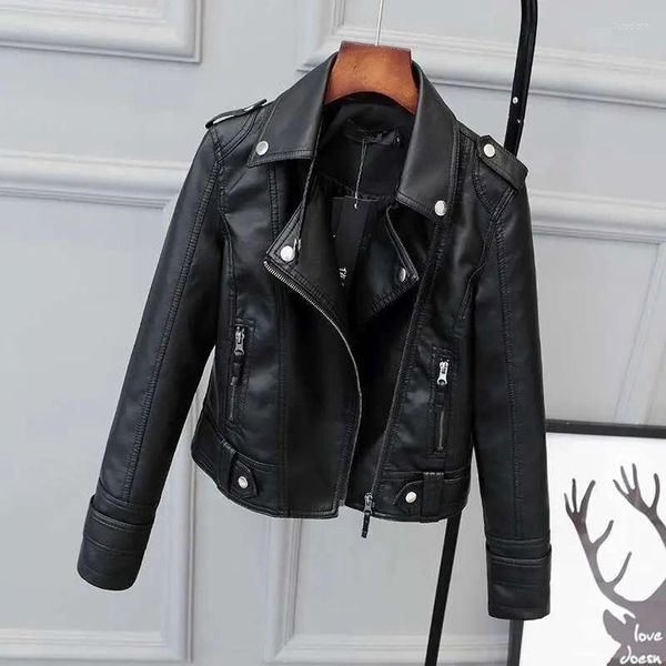 women's jackets faux leather jacket women casual pu slim motorcycle female streetwear zip up coat korean chic spring, Black;brown
women's jackets faux leather jacket women casual pu slim motorcycle female streetwear zip up coat korean chic spring, Black;brown