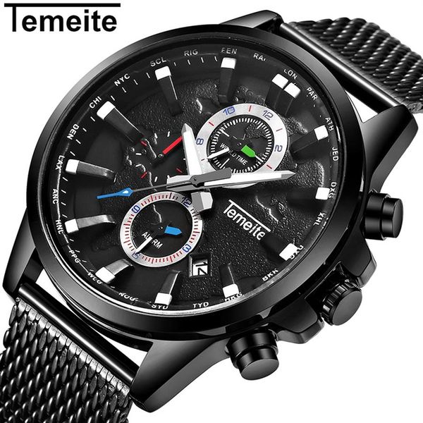 temeite new original men's watches brand sport business quartz watch men clock date mesh strap wristwatches male relogio289s, Slivery;brown
temeite new original men's watches brand sport business quartz watch men clock date mesh strap wristwatches male relogio289s, Slivery;brown