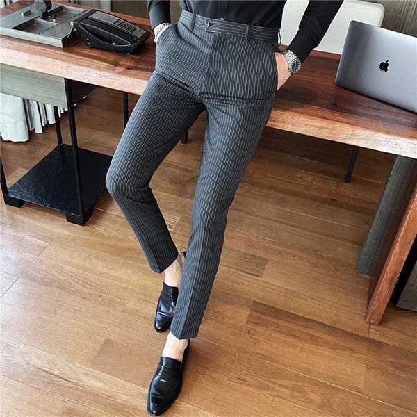 blazers 2022 spring autumn men's new high waist stripe suit pants male casual slim fit business pants male formal work trousers g243, White;black
blazers 2022 spring autumn men's new high waist stripe suit pants male casual slim fit business pants male formal work trousers g243, White;black