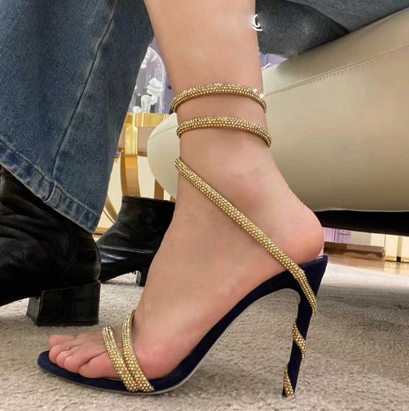 rene caovilla crystal sandals slim high heel suede fashion dinner shoes luxury designer womens leather ankle lace quality factory shoe, Black
rene caovilla crystal sandals slim high heel suede fashion dinner shoes luxury designer womens leather ankle lace quality factory shoe, Black