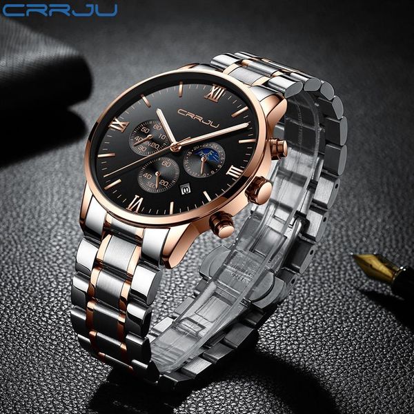 2020 crrju men stainless steel quartz watch waterproof timing luminous calendar mens watches brand luxury watch relogio mascul295u, Slivery;brown
2020 crrju men stainless steel quartz watch waterproof timing luminous calendar mens watches brand luxury watch relogio mascul295u, Slivery;brown