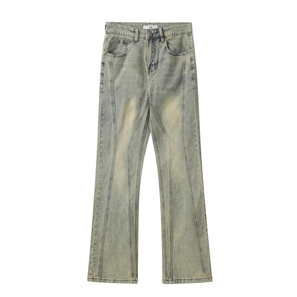 yellow washed striped jeans flare pants male and female straight casual cargos hip hop baggy denim trousers272s, Black;brown
yellow washed striped jeans flare pants male and female straight casual cargos hip hop baggy denim trousers272s, Black;brown