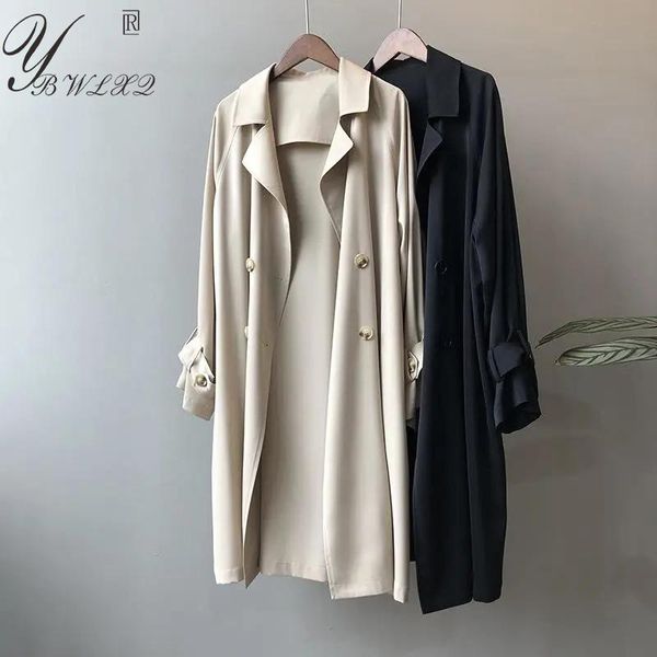raincoats women's thin windbreaker spring autumn british style fashion temperament long trench coat solid color allmatch casual outerwe, Black
raincoats women's thin windbreaker spring autumn british style fashion temperament long trench coat solid color allmatch casual outerwe, Black