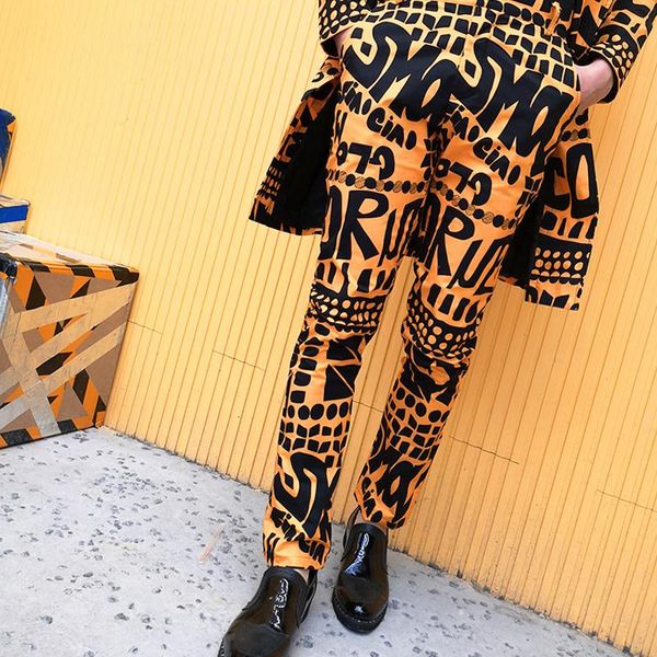 blazers male casual pants singer stage wear mens fashion yellow letter floral print suit trousers hip hop nightclub stage singer dj, White;black
blazers male casual pants singer stage wear mens fashion yellow letter floral print suit trousers hip hop nightclub stage singer dj, White;black