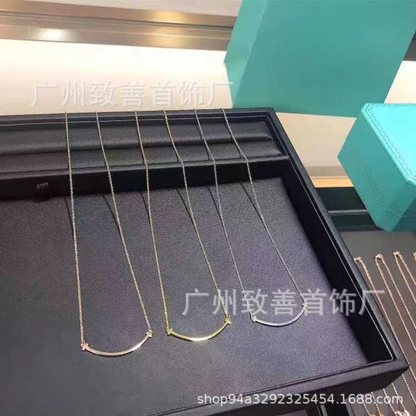 high version t family smile necklace for women 18k rose gold with full diamond pendant size smiling face light luxury collar chain, Silver
high version t family smile necklace for women 18k rose gold with full diamond pendant size smiling face light luxury collar chain, Silver