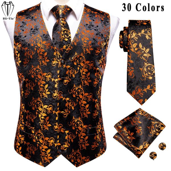 blazers hitie silk mens vests sleeveless waist jacket jacquard black orange floral waistcoat tie hanky cufflinks set for men casual xxl, White;black
blazers hitie silk mens vests sleeveless waist jacket jacquard black orange floral waistcoat tie hanky cufflinks set for men casual xxl, White;black