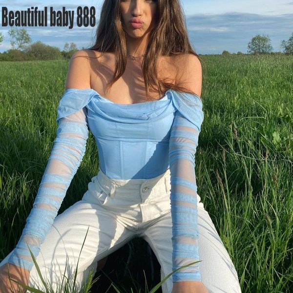 t-shirt summer corset women y2k blue boycon crop off the shoulder mesh outfits girl party clubwear, White
t-shirt summer corset women y2k blue boycon crop off the shoulder mesh outfits girl party clubwear, White