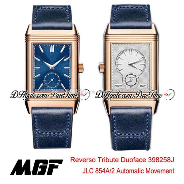 mgf reverso tribute duoface 398258j jlc 854a 2 automatic mens watch rose gold blue silver dial blue leather strap new puretime 01b256r, Slivery;brown
mgf reverso tribute duoface 398258j jlc 854a 2 automatic mens watch rose gold blue silver dial blue leather strap new puretime 01b256r, Slivery;brown