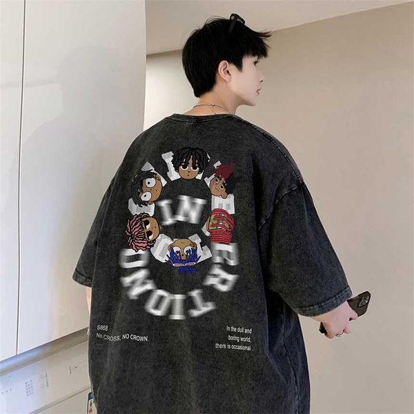 30% off american fashion washed old short men's summer street oversize cotton t-shirt half sleeve, White;black
30% off american fashion washed old short men's summer street oversize cotton t-shirt half sleeve, White;black