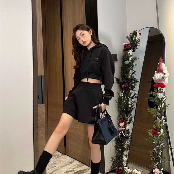 family spring/summer new fashion classic triangle space cotton hooded sweater+high waist shorts two sets, White
family spring/summer new fashion classic triangle space cotton hooded sweater+high waist shorts two sets, White