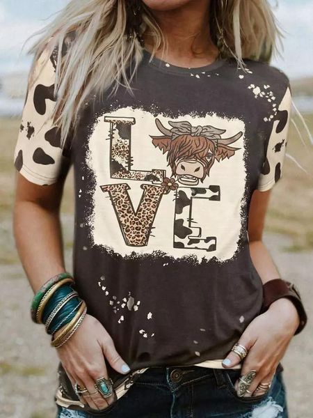 t-shirt crop women leopard cow highland cattle bleached tshirt tee blouse summer casual t shirts short sleeve harajuku clothes, White
t-shirt crop women leopard cow highland cattle bleached tshirt tee blouse summer casual t shirts short sleeve harajuku clothes, White