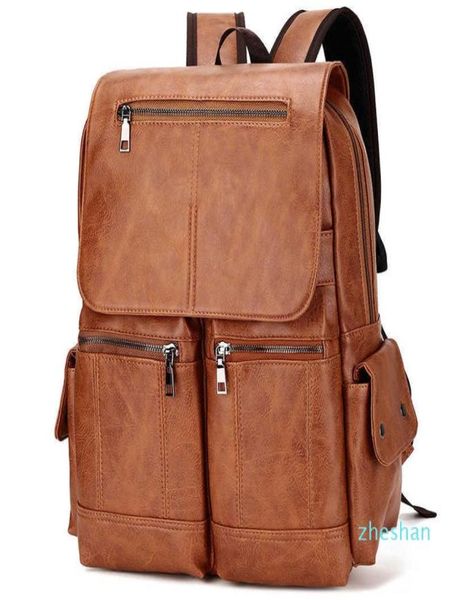 vintage pu leather teenage backpacks retro fashion schoolbag man multifunctional backpack men zipper designer large capacity bag1173215 
vintage pu leather teenage backpacks retro fashion schoolbag man multifunctional backpack men zipper designer large capacity bag1173215