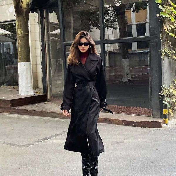 women's trench coat's coats 2023 fashion temperament high street collect waist midi coat for women 230421, Tan;black
women's trench coat's coats 2023 fashion temperament high street collect waist midi coat for women 230421, Tan;black