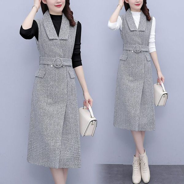 dress temperament slim outfit 2021 women's commuter white sweater + gray strap dress suit autumn winter two piece set m1722
dress temperament slim outfit 2021 women's commuter white sweater + gray strap dress suit autumn winter two piece set m1722