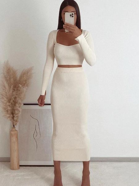 dress puwd women square neck beige knitted jumper long skirt outfit fall/winter 2022 ladies casual knitwear two piece slim female sets, White
dress puwd women square neck beige knitted jumper long skirt outfit fall/winter 2022 ladies casual knitwear two piece slim female sets, White