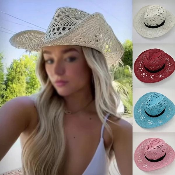 wide brim hats bucket western crochet cowboy straw women men casual handmade hollow out cowgirl solid color outdoor beach cap 230421, Blue;gray
wide brim hats bucket western crochet cowboy straw women men casual handmade hollow out cowgirl solid color outdoor beach cap 230421, Blue;gray