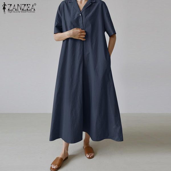 dresses women elegant dress 2022 spring sundress zanzea loose solid dresses vintage half sleeve lapel neck baggy vestido oversized robe, Black;gray
dresses women elegant dress 2022 spring sundress zanzea loose solid dresses vintage half sleeve lapel neck baggy vestido oversized robe, Black;gray