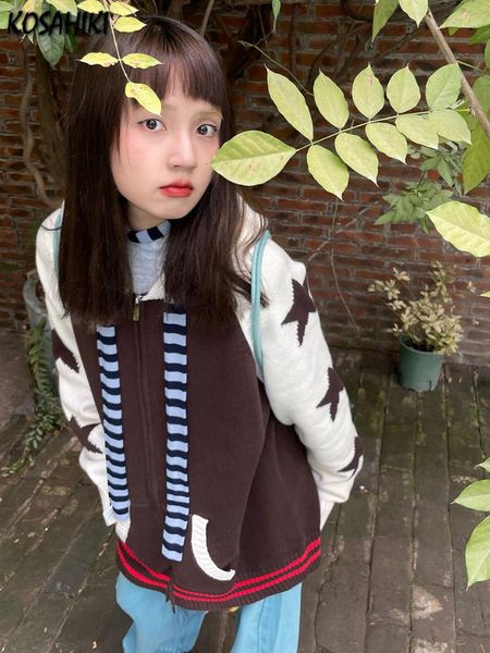 sweaters 2022 autumn winter harajuku star print hooded sweater women vintage zip up cardigan knit loose y2k grunge thick jumper kardigany, White;black
sweaters 2022 autumn winter harajuku star print hooded sweater women vintage zip up cardigan knit loose y2k grunge thick jumper kardigany, White;black