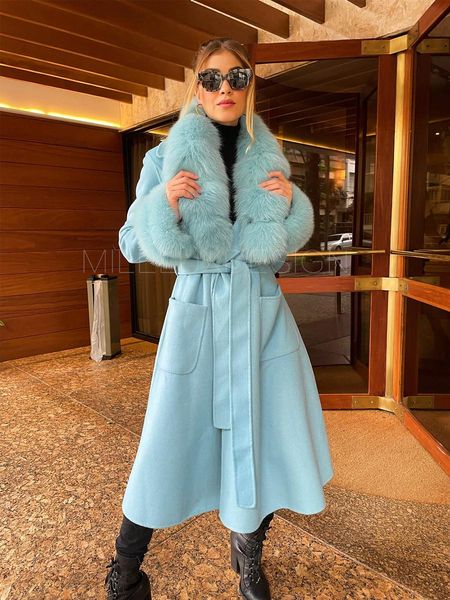 fur 2022 new european and american temperament skirt hem fox fur collar cuff twosection doublesided wool and cashmere coat, Black
fur 2022 new european and american temperament skirt hem fox fur collar cuff twosection doublesided wool and cashmere coat, Black