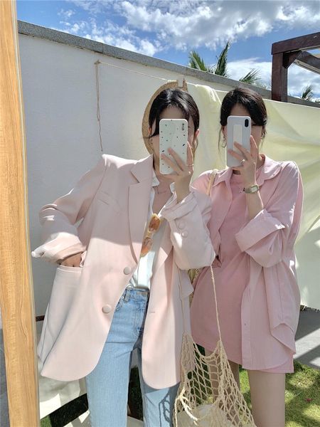 pants spring solid colorful business causal suit blue blazer office lady korean style coats lose fit urban retro jackets for women, White
pants spring solid colorful business causal suit blue blazer office lady korean style coats lose fit urban retro jackets for women, White