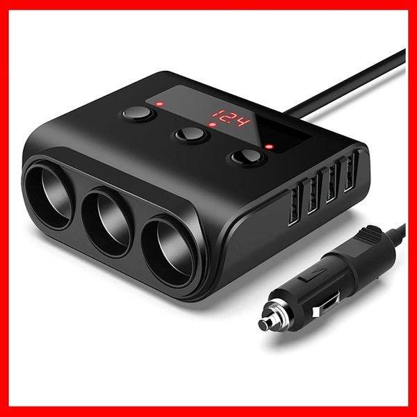 120w cigarette lighter adapter quick charge 3.0 12v/24v 3-socket power splitter dc outlet with 8.5a 4 usb ports car charger car-charge car-c
120w cigarette lighter adapter quick charge 3.0 12v/24v 3-socket power splitter dc outlet with 8.5a 4 usb ports car charger car-charge car-c