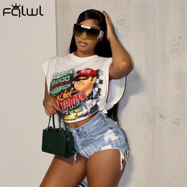 women s t shirt fqlwl summer streetwear sleeveless bandage crop op funny o neck graphic shirts ees loose shirt white 230421
women s t shirt fqlwl summer streetwear sleeveless bandage crop op funny o neck graphic shirts ees loose shirt white 230421