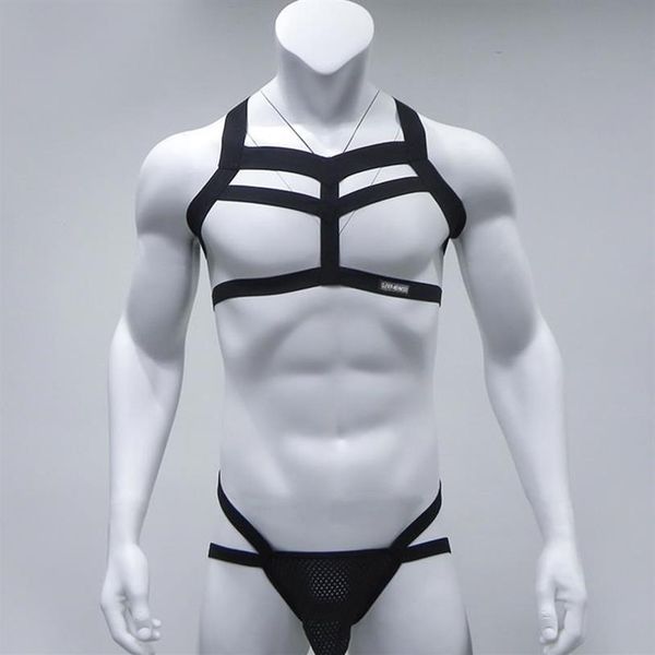 bras sets men two-piece lingerie set underwear erotic costume shoulder chest harness belt strappy crop with bulge pouch t309z, Red;black
bras sets men two-piece lingerie set underwear erotic costume shoulder chest harness belt strappy crop with bulge pouch t309z, Red;black