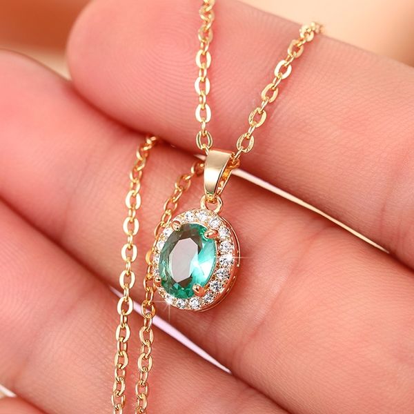 temperament oval green cz pendant necklace women delicate wedding party neck accessories newly fashion jewelry fancy gift, Silver
temperament oval green cz pendant necklace women delicate wedding party neck accessories newly fashion jewelry fancy gift, Silver